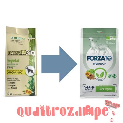 Forza10 MonoDiet Adult Hypoallergenic Vegetale 10 kg Crocchette Per Cane