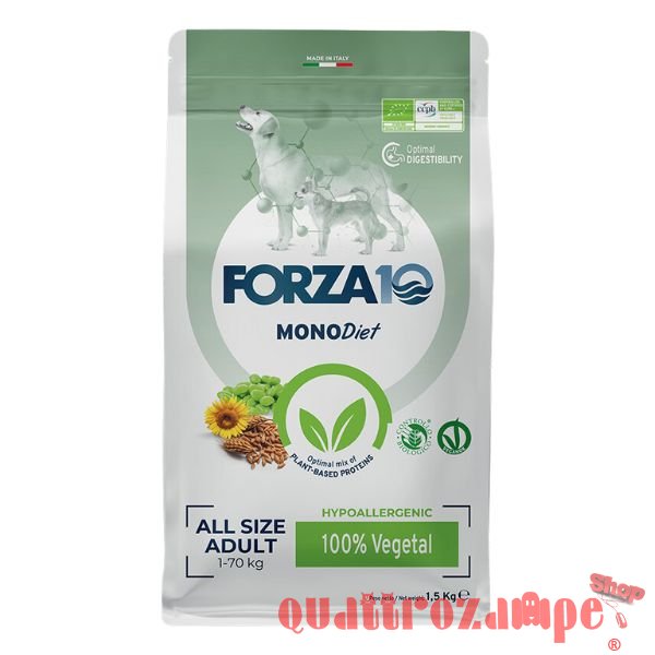 Forza10 MonoDiet Adult Hypoallergenic Vegetale 10 kg Crocchette Per Cane