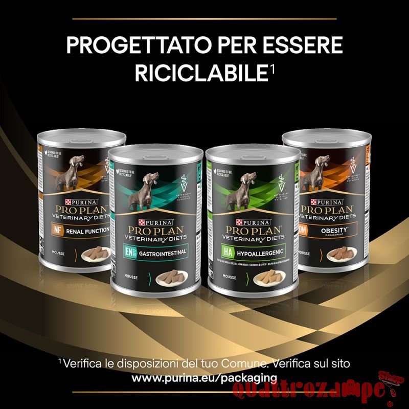 Purina Pro Plan Veterinary Diet Ha Hypoallergenic 400 gr Mousse Per Cane