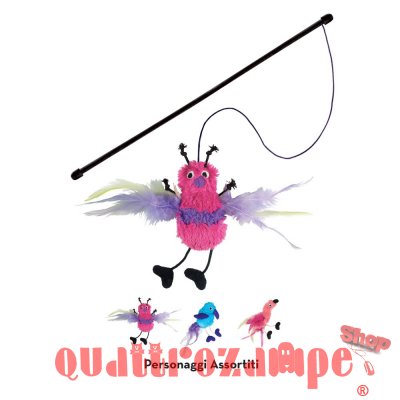 Kong Cat Bacchetta Feather Teaser 47 cm Gioco Per Gatti