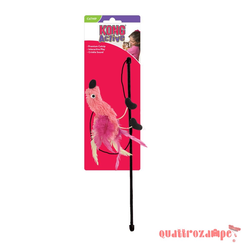 Kong Cat Bacchetta Feather Teaser 47 cm Gioco Per Gatti