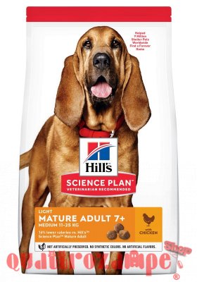 Hill's Science Plan Medium Light Mature Adult 7+ con Pollo 14 kg Cane
