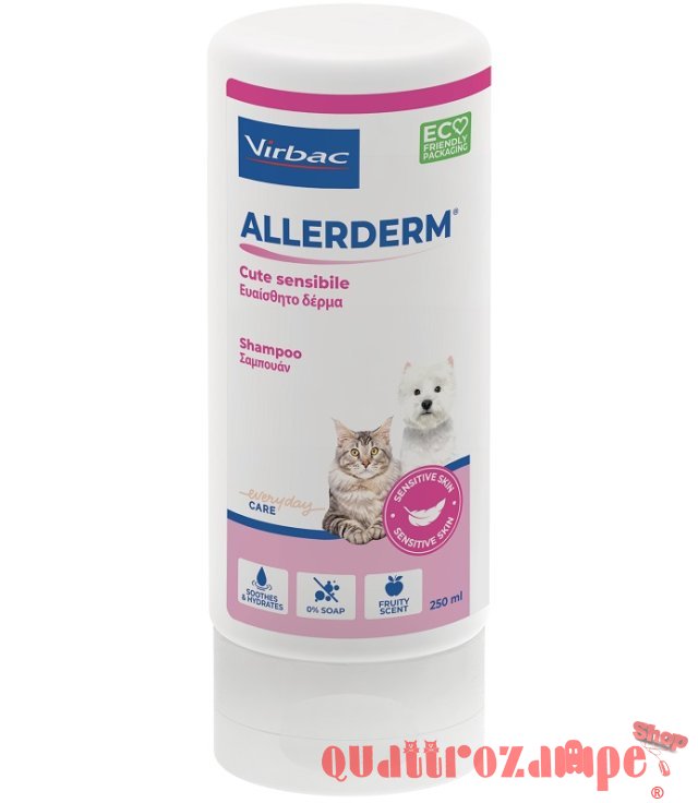 Virbac Allerderm shampoo Cute Sensibile 250 ml Per Cani e Gatti