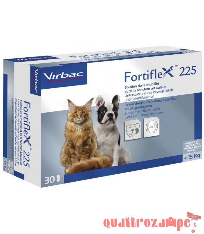 Virbac Fortiflex 225 mg 30 compresse Per Cani e Gatti