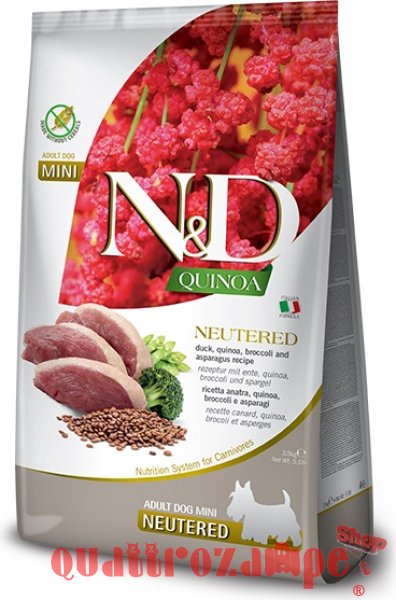 Farmina N/D Quinoa Grain Free Adult Mini Neutered Anatra Per Cani NOVITA
