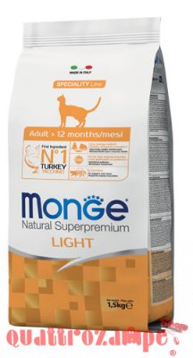 Monge Natural Superpremium Light Tacchino 1,5 Kg Per Gatti