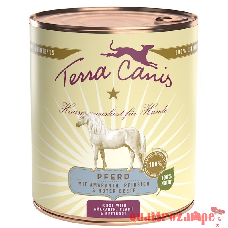Terra canis classic cavallo con amaranto, pesca e barbabietola