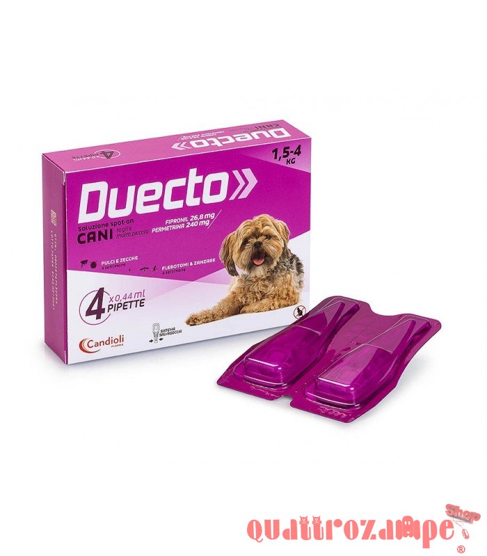 Candioli Duecto Spot On 4 Pipette Cani da 1,5 kg a 4 kg