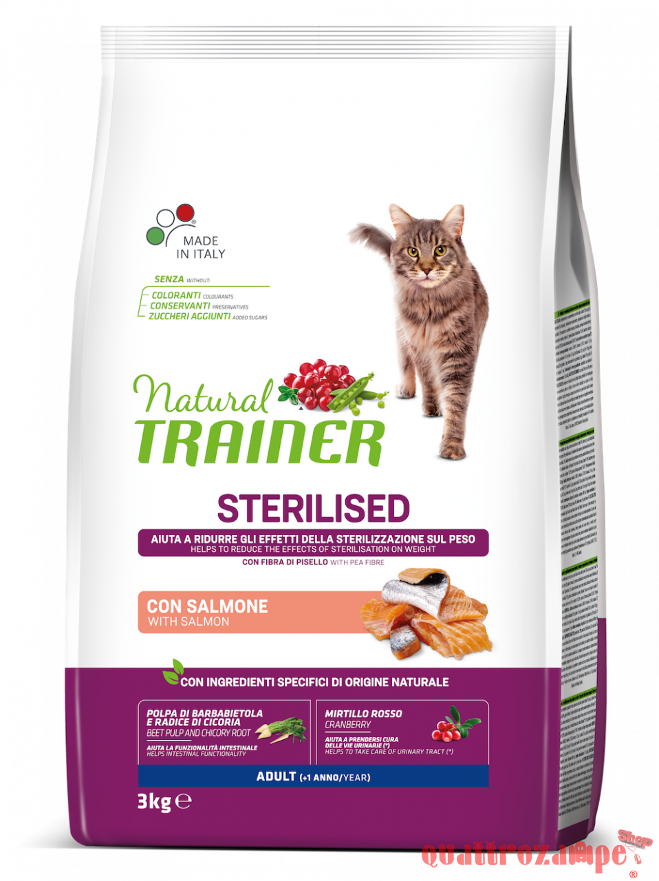 Natural Trainer Sterilised Salmone Gatto