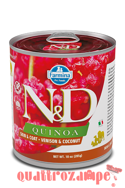 Farmina N/D Umido Quinoa Dog Adult Skin Coat Cervo e Cocco