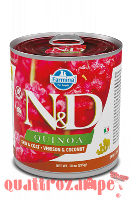 Farmina N/D Umido Quinoa Dog Adult Skin Coat Cervo e Cocco