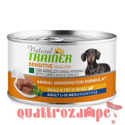 Natural Trainer Sensitive No Gluten Mini Adult Agnello 150 gr Umido Cane