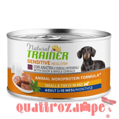 Natural Trainer Sensitive No Gluten Mini Adult Anatra 150 gr Umido Cane