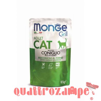 Monge Grill Adult Bocconcini Coniglio 85 gr Bustina Per Gatti