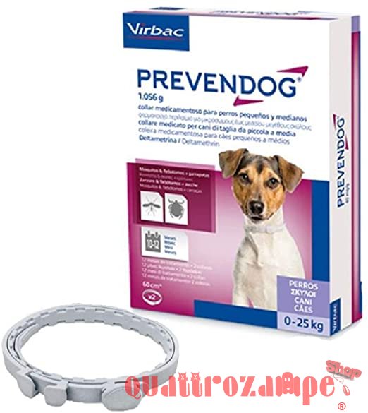 Virbac Prevendog Collare Antiparassitario 60 cm Per Cani 0 - 25 kg