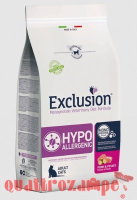 Exclusion Diet Cat Hypoallergenic Maiale e Patate 1,5 kg Gatto