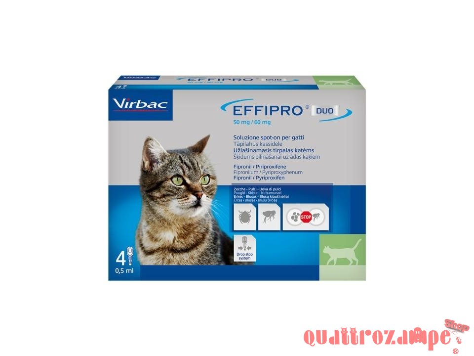 Virbac Effipro DUO Spot-on 4 Pipette Gatto
