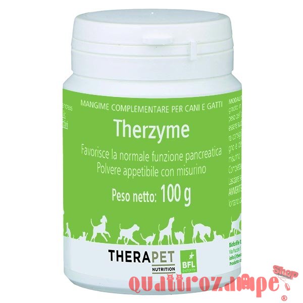 Therapet Therzyme Polvere Favorisce la Normale Funzione Pancreatica Per Cani e Gatti