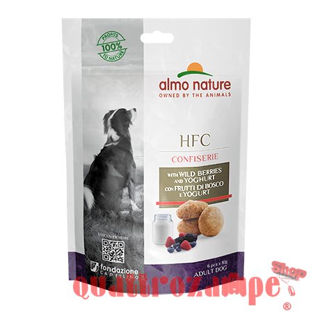 Almo Nature HFC Biscotti Confiserie con Frutti di Bosco e Yogurt 60 gr Per Cani