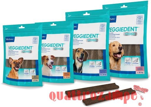 Virbac Veggiedent Fresh 15 Stick Pulizia Denti Solo Verdure