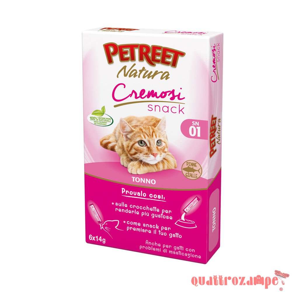 Petreet Cremosi Snack 6 Bustine da 14 gr Tonno