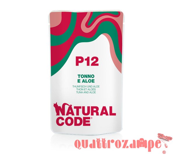 Natural Code P12 Tonno e Aloe 70 Gr Bustina Per Gatti