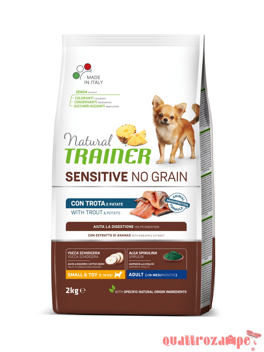 Natural Trainer Sensitive No Grain Adult Small Toy Trota e Patate