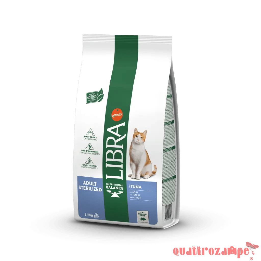 Libra Cat Adult Sterilized Tonno 1,5 kg Crocchette Per Gatto