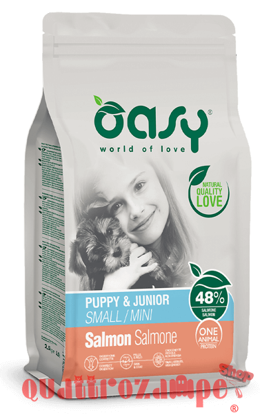 Oasy Dog Puppy Junior Small Mini Salmone Crocchette Cane