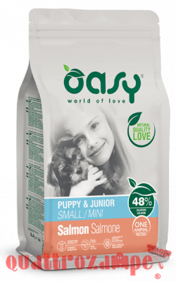 Oasy Dog Puppy Junior Small Mini Salmone Crocchette Cane