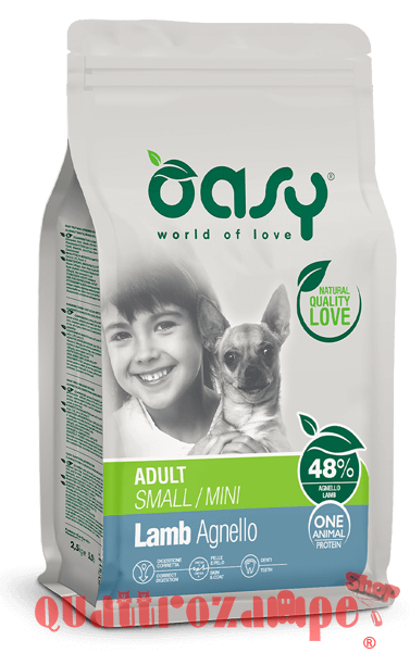 Oasy Dog Adult Small Mini Agnello Crocchette Monoproteiche Cane