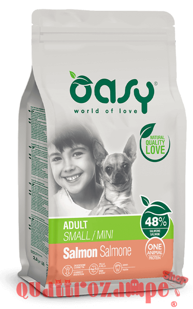 Oasy Dog Adult Small Mini Salmone Crocchette Monoproteiche Cane