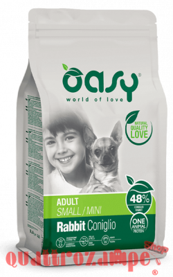 Oasy Dog Adult Small Mini Coniglio Crocchette Monoproteiche Cane