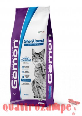 Gemon Sterilised Tonno Salmone Alimentazione Gatti Sterilizzati