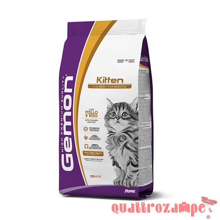 Gemon by Monge Kitten Pollo e Riso 7 Kg Crocchette Gattini