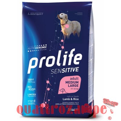 Prolife ADULT Sensitive Medium Large Agnello e Riso 10 kg