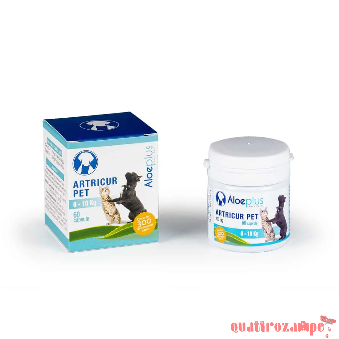Aloeplus Artricur Pet Cane Gatto 0 - 10 Kg 60 Capsule