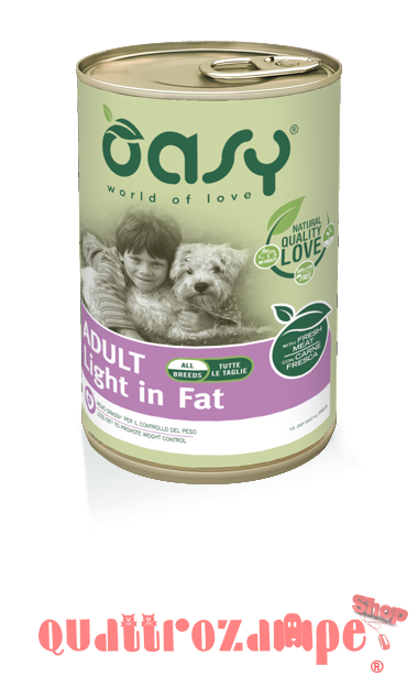 Oasy Dog Pate' Light  In Fat 400 gr Umido Per Cani