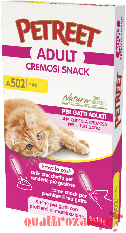 Petreet Cremosi Snack 6 Bustine da 14 gr Pollo