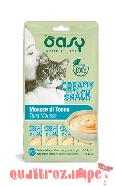 Oasy Creamy Snack Mousse Di Tonno 4 x 15 gr