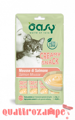 Oasy Creamy Snack Mousse Di Salmone 4 x 15 gr