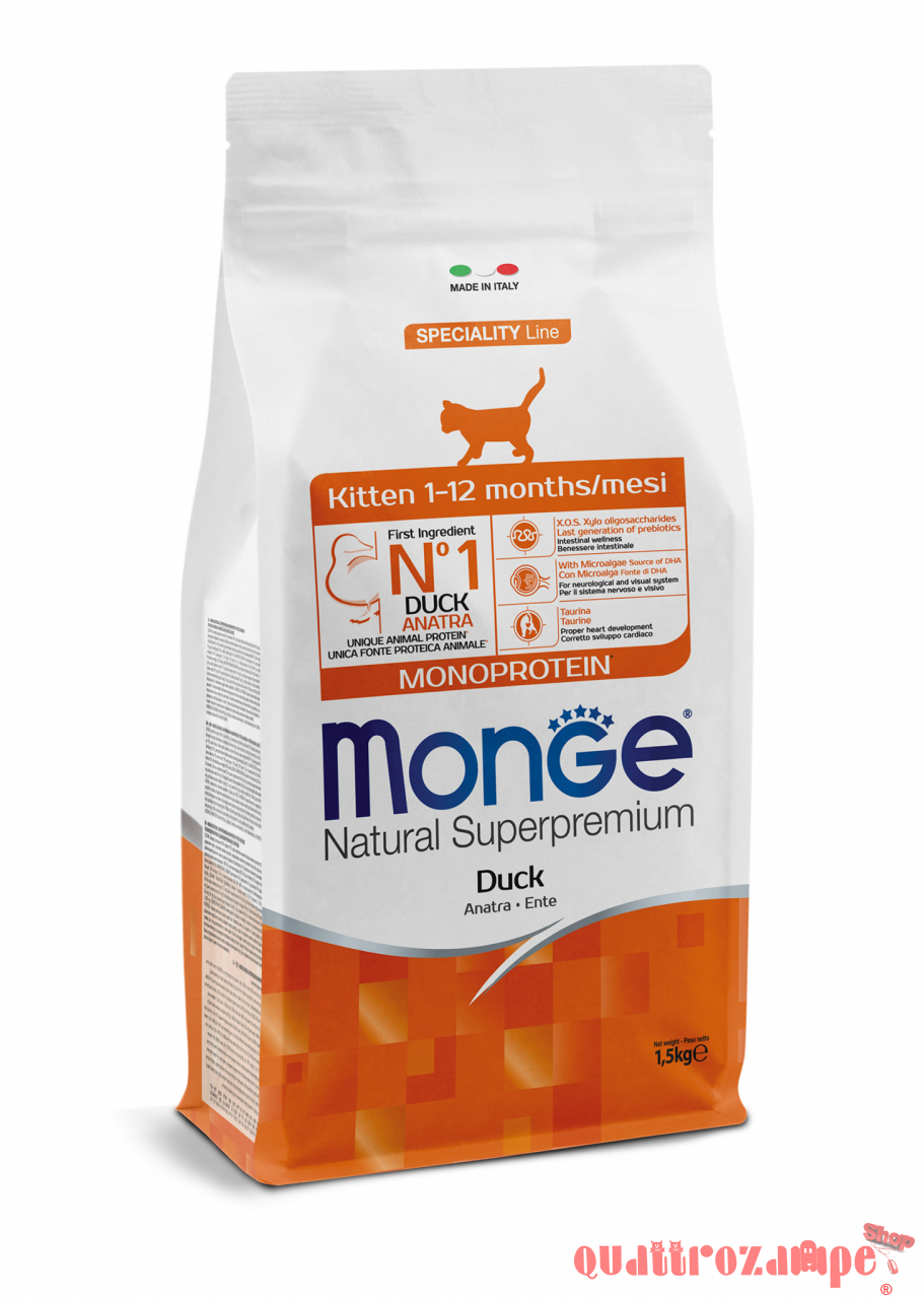 Monge Natural Superpremium Kitten Anatra Per Gattini