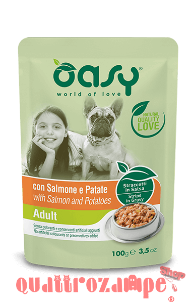 Oasy Dog Adult Salmone e Patate 100 gr Bustina Cane