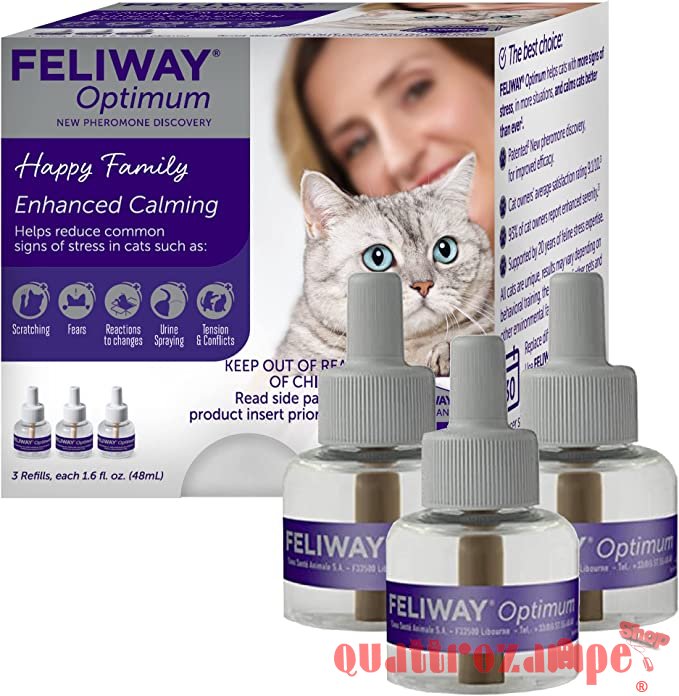 Feliway Optimum Set 3 Ricariche 48 ml Per Gatti