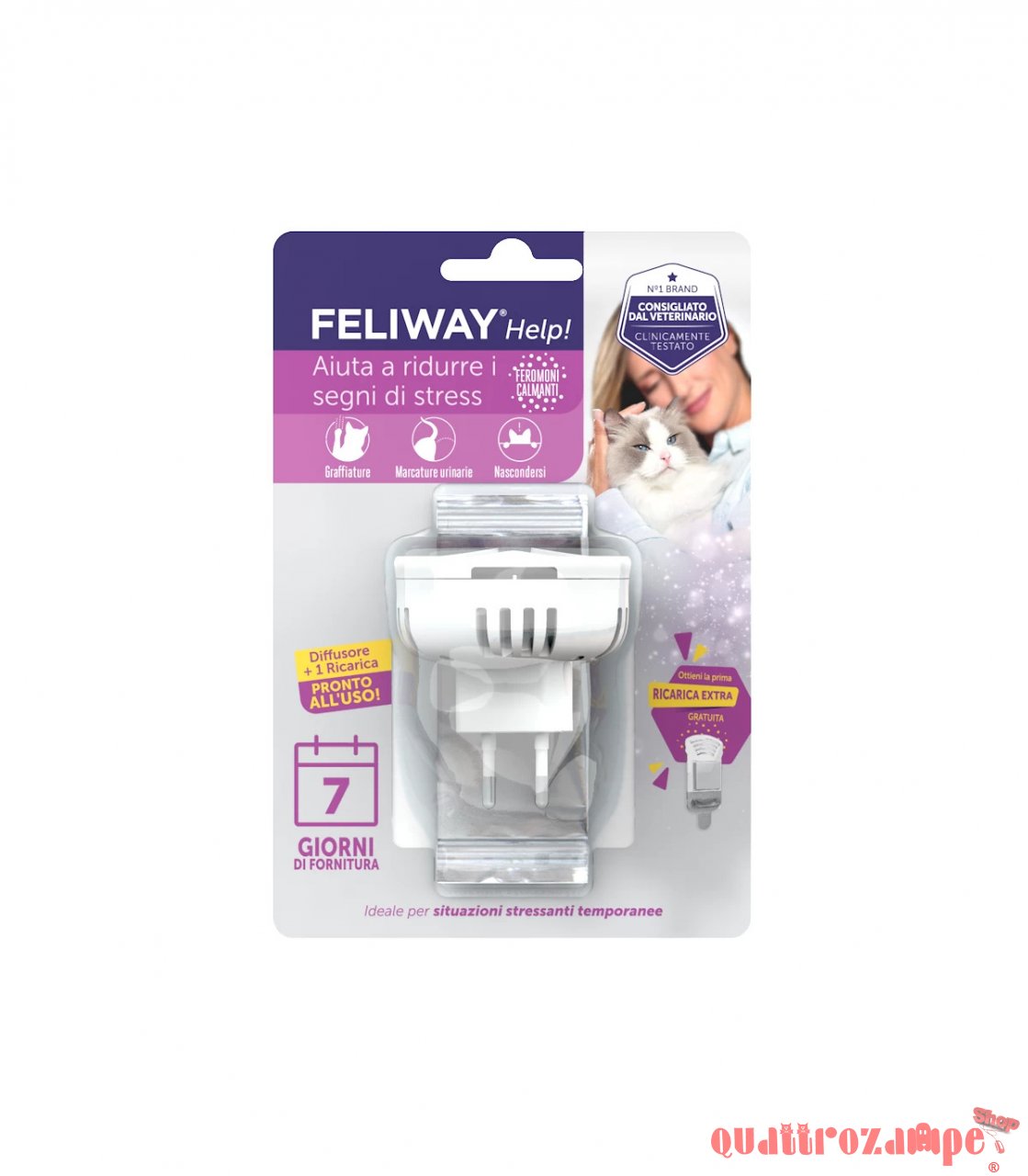 Feliway Help Diffusore + Ricarica 7 Giorni