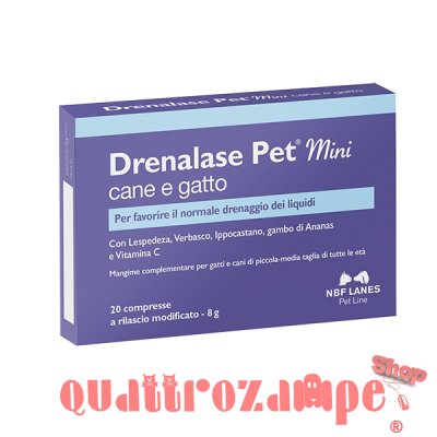 NBF Lanes Drenalase Pet Mini 20 Compresse da 160 mg Cani Gatti