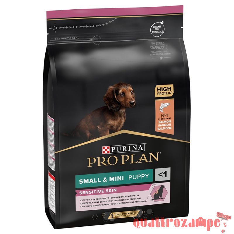 Purina Pro Plan Puppy Sensitive Skin Small Mini Salmone 3 Kg Cani Cuccioli