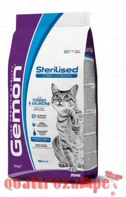 Gemon Sterilised Tonno Salmone Alimentazione Gatti Sterilizzati