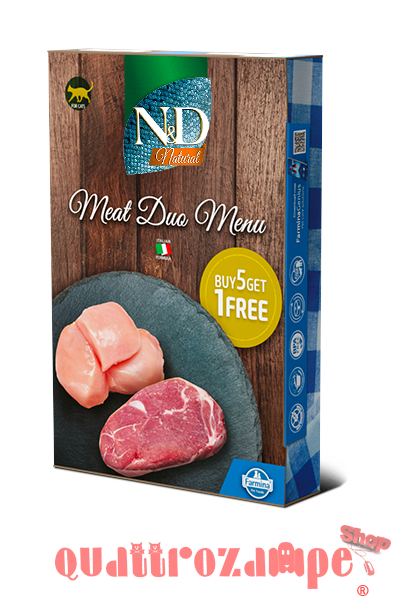 Farmina ND Natural Duo Meat Menu 420 gr 6 scatolette da 70 gr Gatto
