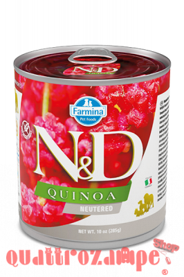 Farmina ND Umido Quinoa Dog Neutered Maiale Umido Cane